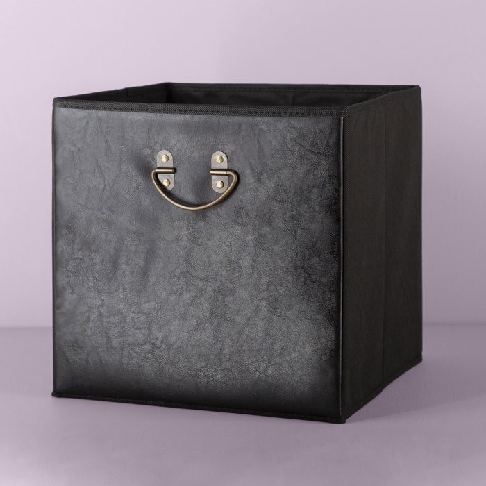 Collapsible Storage Faux Leather Cube & Reviews Joss & Main